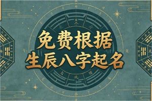 免费根据生辰八字起名
