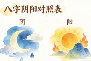 八字阴阳对照表