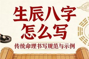生辰八字怎么写