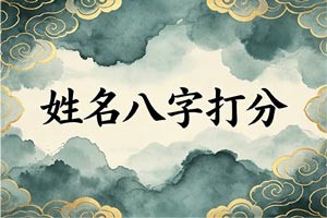 姓名八字打分