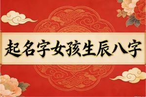 起名字女孩生辰八字