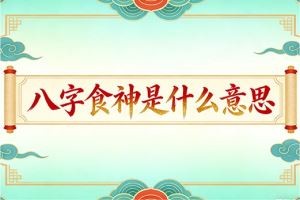 八字食神是什么意思