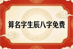 算名字生辰八字免费