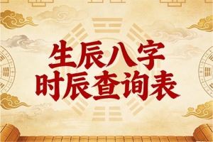 生辰八字时辰查询表
