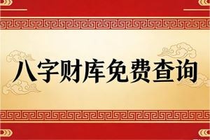 八字财库免费查询
