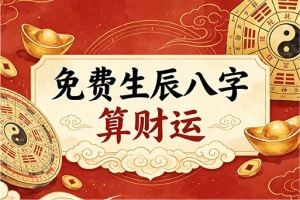 免费生辰八字算财运