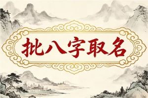 批八字取名