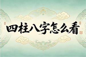 四柱八字怎么看