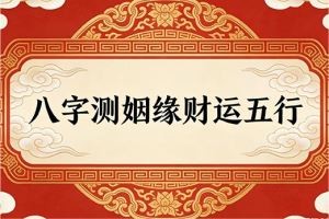 八字测姻缘财运五行