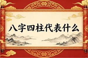 八字四柱代表什么