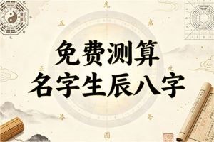 免费测算名字生辰八字