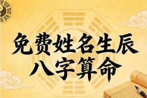 免费姓名生辰八字算命