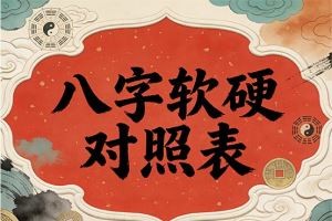八字软硬对照表