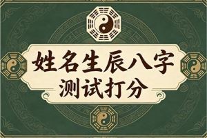 姓名生辰八字测试打分