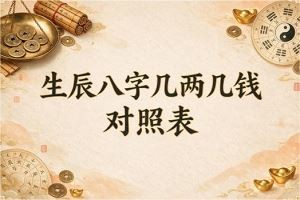 生辰八字几两几钱对照表
