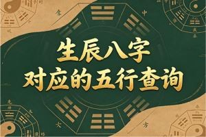 生辰八字对应的五行查询