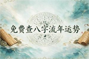 免费查八字流年运势