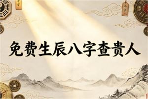 免费生辰八字查贵人