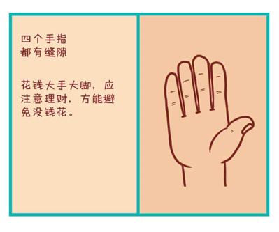手指间的缝隙代表什么？