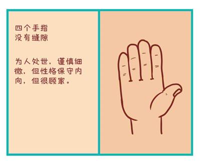 手指间的缝隙代表什么？