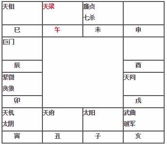 紫微斗数教程 天梁在午坐命宫天梁在午入命 神巴巴星座网