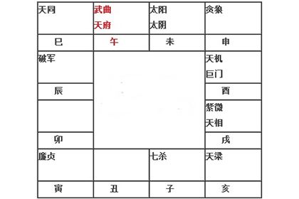 紫微命盘解析武曲 天府在午宫 神巴巴测试网 紫微命盘解析武曲 天府在午宫 神巴巴测试网