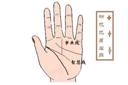事业线从智慧线升起，人至中年时期会走运！