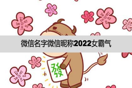 微信名字微信暱稱2022女霸氣個性